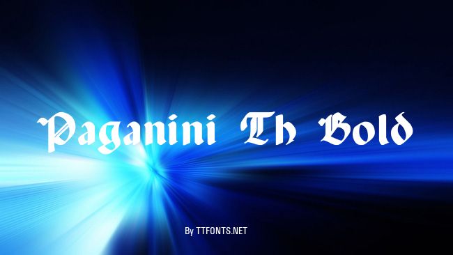 Paganini Th Bold example